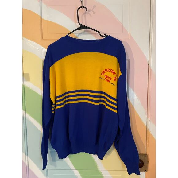 Vintage 1980s Ocean Pacific Winter Surf ’86 Patrol Team Sweater Size L - Picture 3 of 9